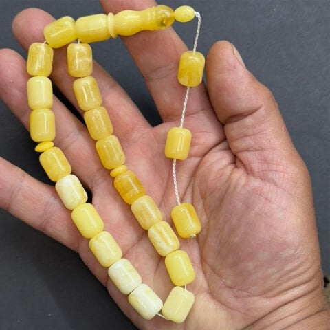 Maskot Kaliningrad Damla Kehribar Tespih 10*13 (mm)