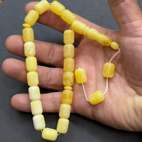 Maskot Kaliningrad Damla Kehribar Tespih 10*13 (mm)