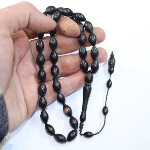 Abanoz Ağacı Beyzi Tespih 8*12,5 (mm)