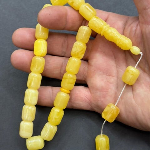 Maskot Kaliningrad Damla Kehribar Tespih 11*13,5 (mm)