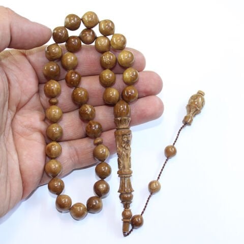 Yerli Atölye İşçiliği Oyma Kuka Tespih 10 (mm)