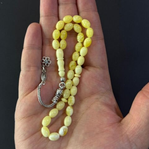 Akça Kaliningrad Damla Kehribar Tespih 6*8 (mm)