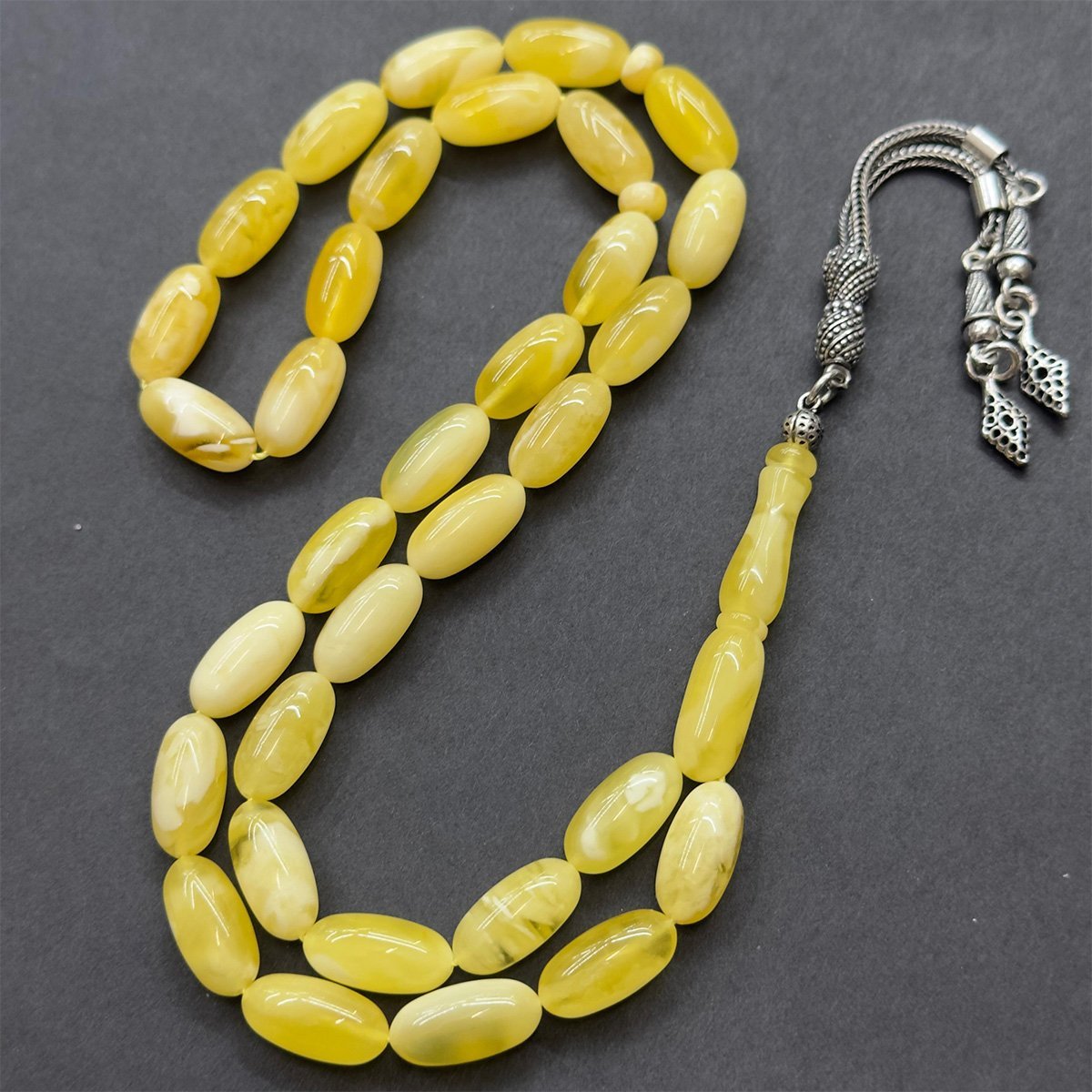 Kaliningrad Damla Kehribar Kapsül Tespih 7*14 (mm)