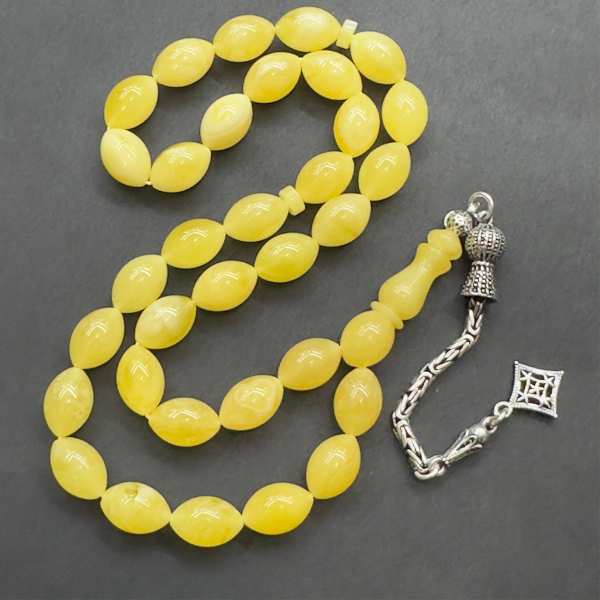 Kaliningrad Damla Kehribar Beyzi Tespih 8*12 (mm)