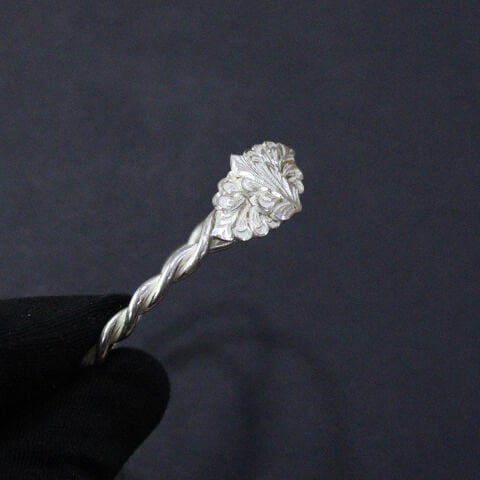 Çift Gümüş El Yapımı Erzurum Burma Bilezik