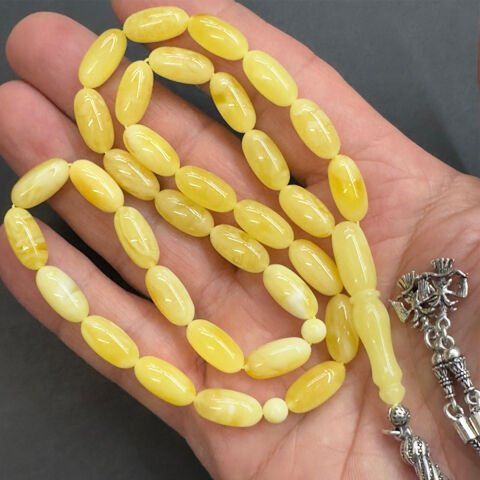 Kaliningrad Damla Kehribar Kapsül Tespih 7*14 (mm)