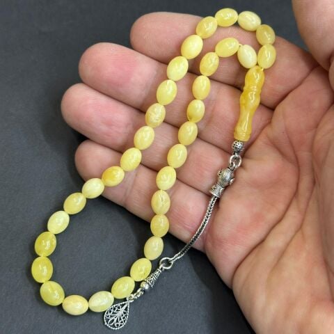 Kaliningrad Damla Kehribar Beyzi Tespih 6,5*8,5 (mm)