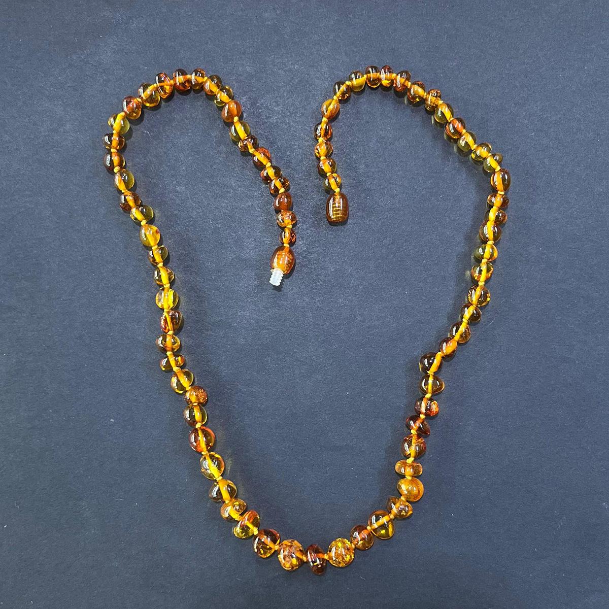 Garson Boy Damla Kehribar Kolye Bal Rengi 13 (gr)