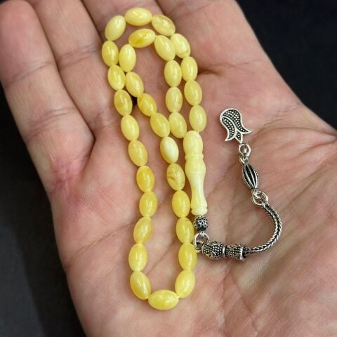 Kaliningrad Damla Kehribar Beyzi Tespih 5*8 (mm)