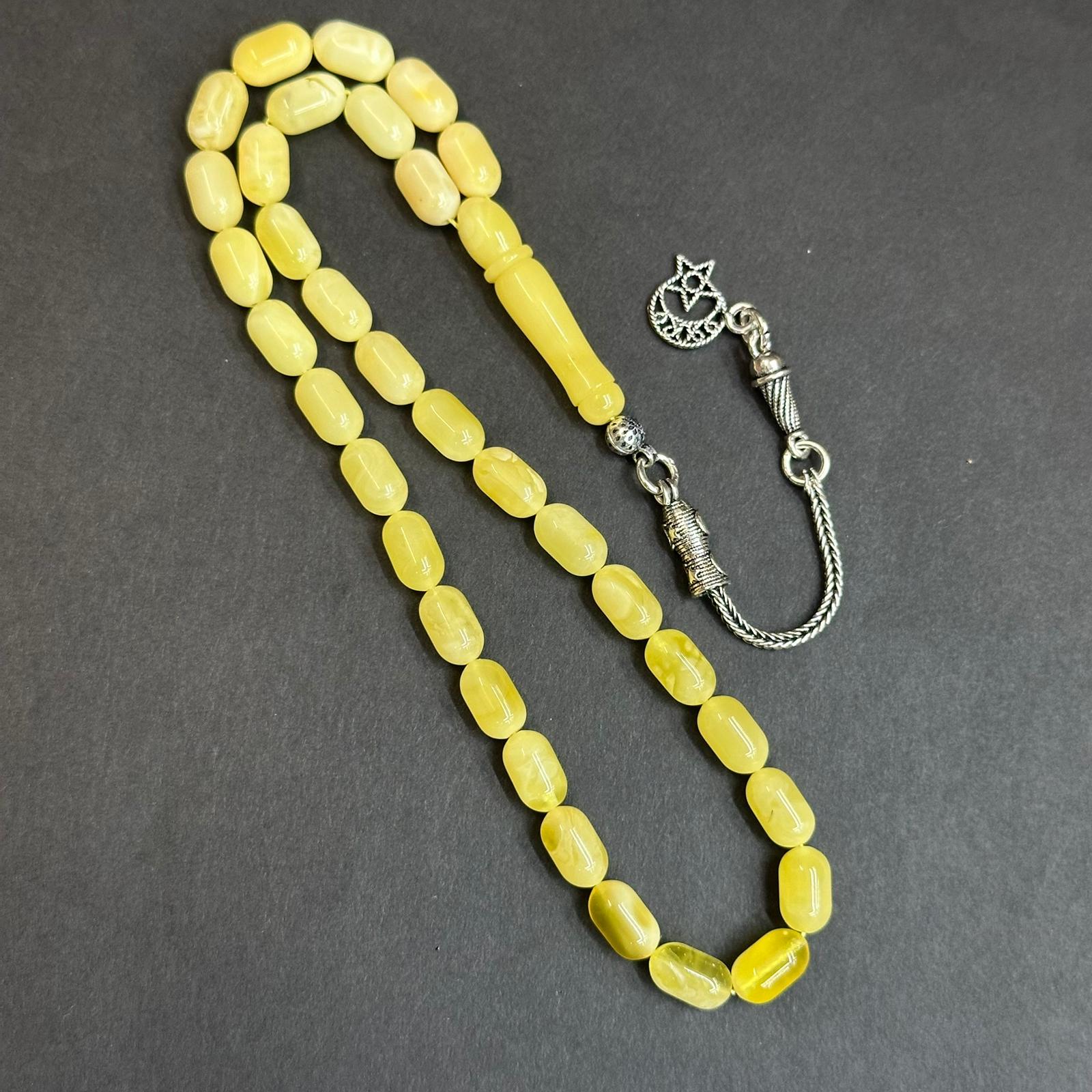 Kaliningrad Damla Kehribar Kapsül Tespih 5,5*9 (mm)