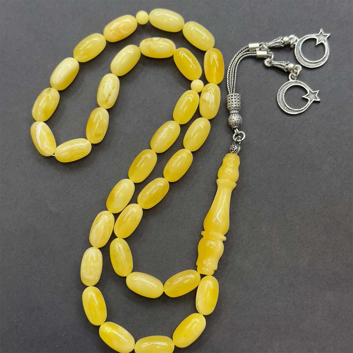 Kaliningrad Damla Kehribar Kapsül Tespih 8*14,5 (mm)