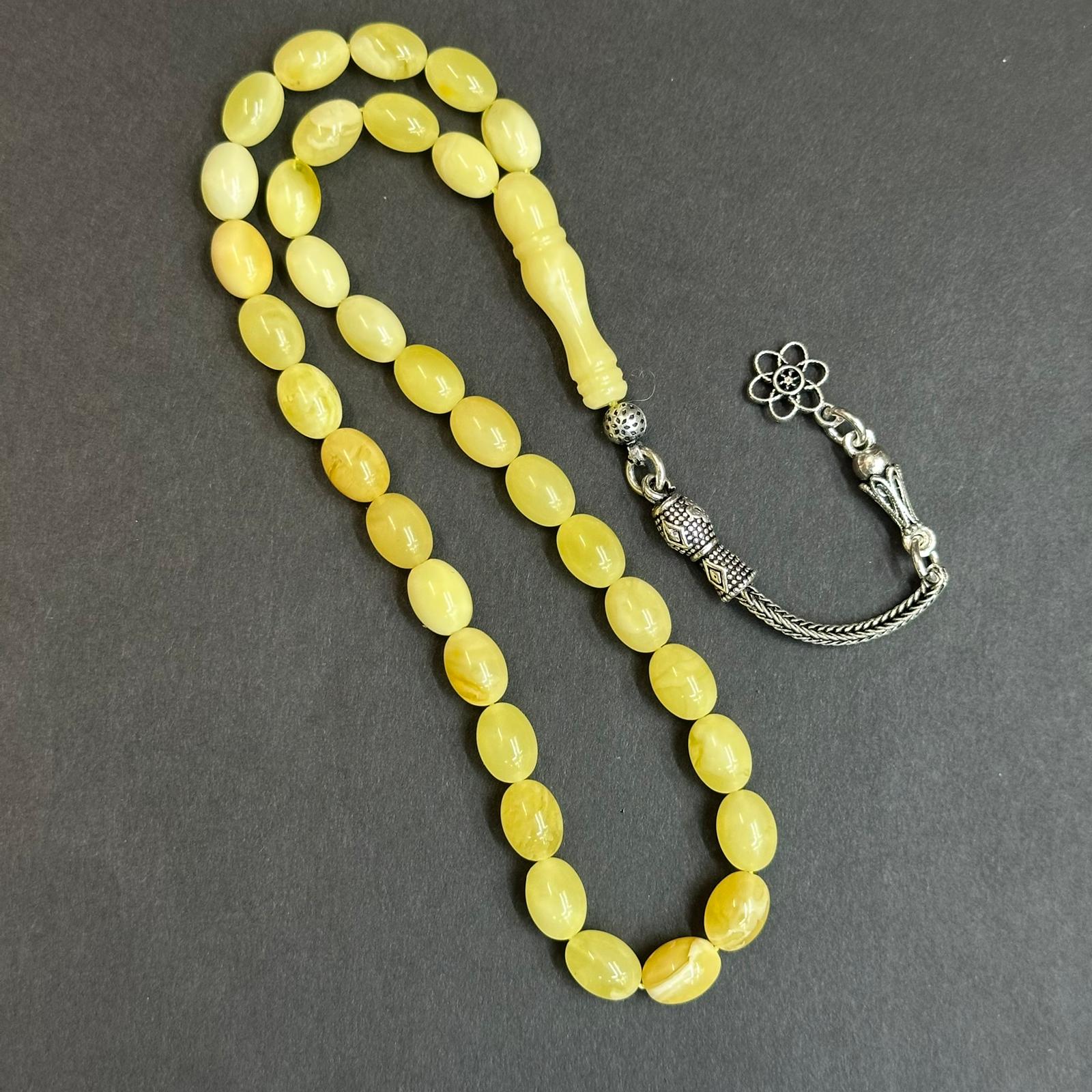 Kaliningrad Damla Kehribar Beyzi Tespih 6*8 (mm)