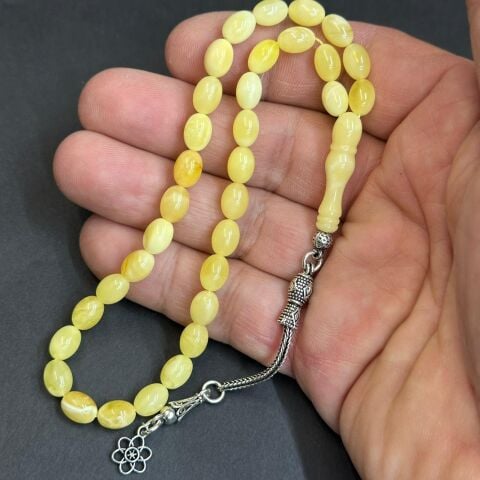 Kaliningrad Damla Kehribar Beyzi Tespih 6*8 (mm)