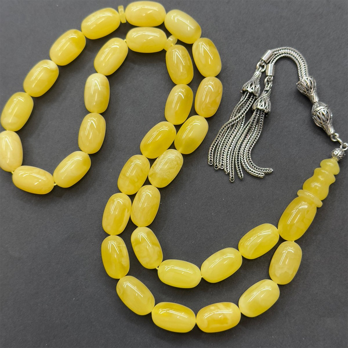 Kaliningrad Damla Kehribar Kapsül Tespih 9*15 (mm)