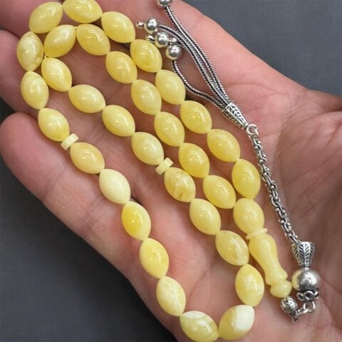 Kaliningrad Damla Kehribar Beyzi Tespih 8*11,5 (mm)