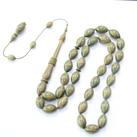 Usta İşçilikli Yeşil Pelesenk Tespih 10,5*17,5 (mm)