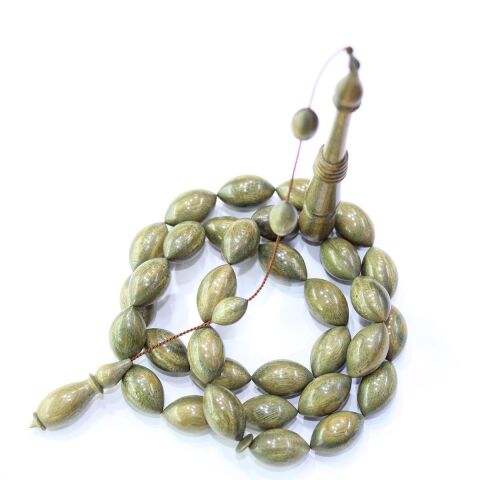 Usta İşçilikli Yeşil Pelesenk Tespih 10,5*17,5 (mm)