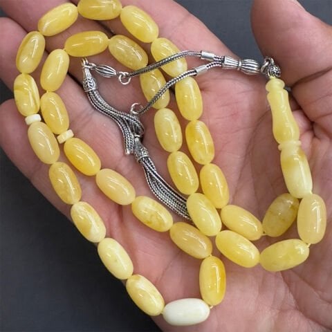 Kaliningrad Damla Kehribar Kapsül Tespih 8*14,5 (mm)