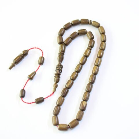 Yerli Atölye İşçiliği Kahverengi Pelesenk Tespih 7*10,5 (mm)