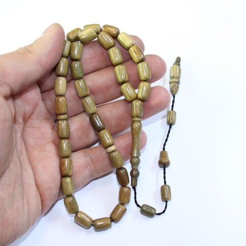 Yerli Atölye İşçiliği Yeşil Pelesenk Kapsül Tespih 7*10,5 (mm)