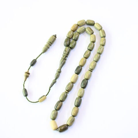 Yerli Atölye İşçiliği Yeşil Pelesenk Kapsül Tespih 7*11 (mm)