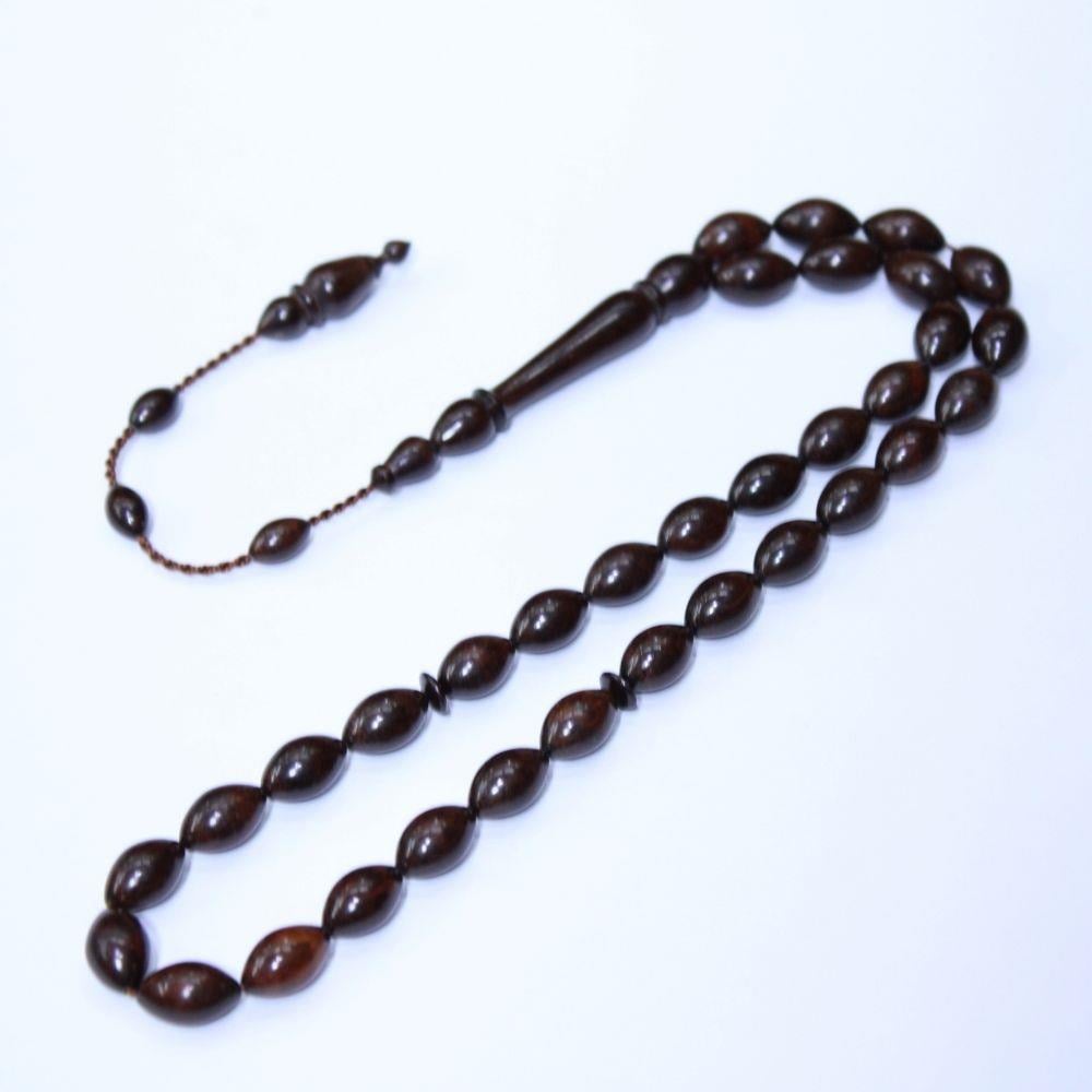 Yerli Atölye İşçiliği Yılan Ağacı Tespih 7,5*11,5 (mm)