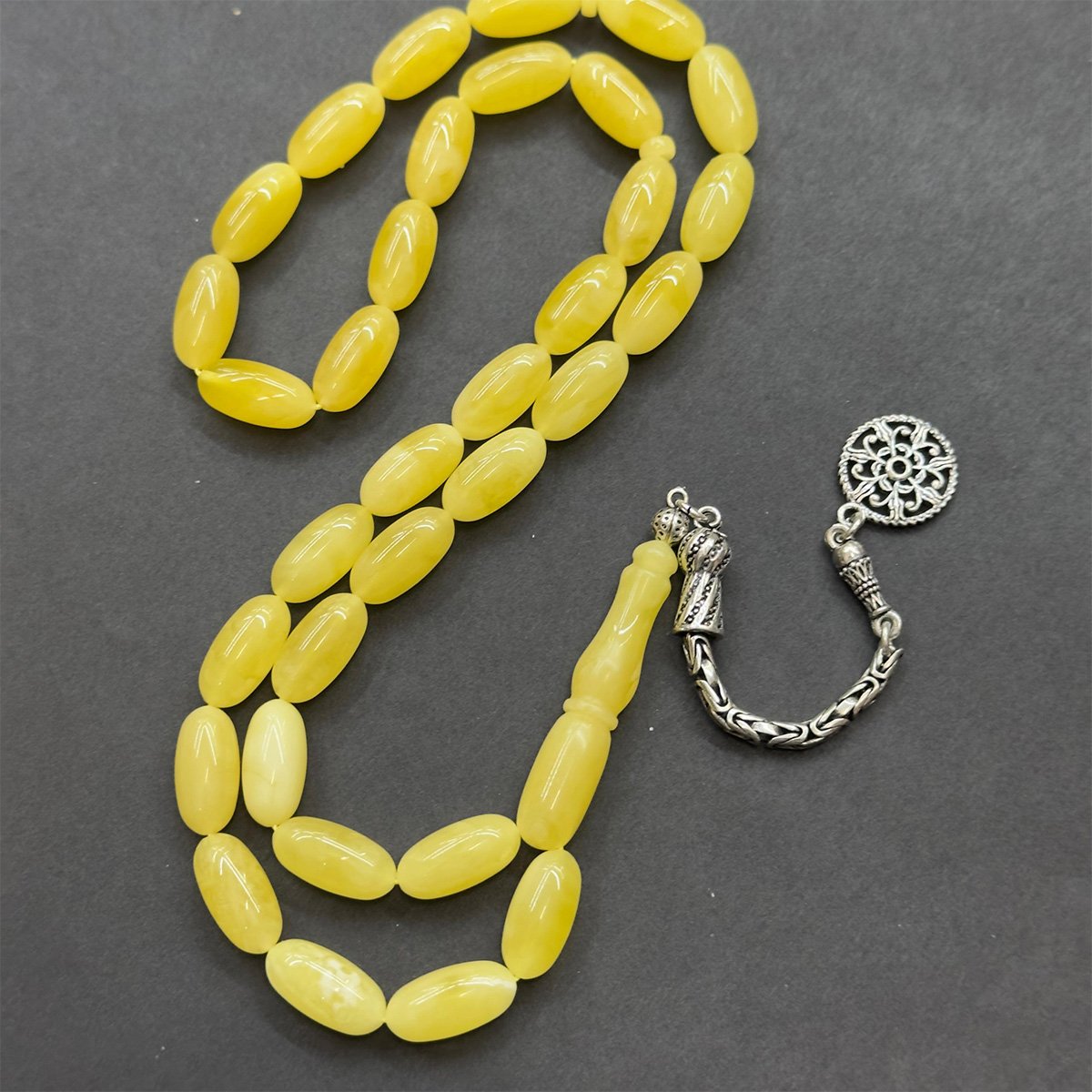 Kaliningrad Damla Kehribar Kapsül Tespih 7*14 (mm)