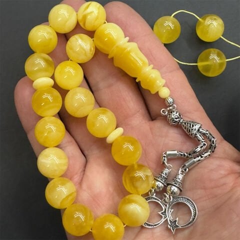 Maskot Kaliningrad Damla Kehribar Tespih 13,5 (mm)