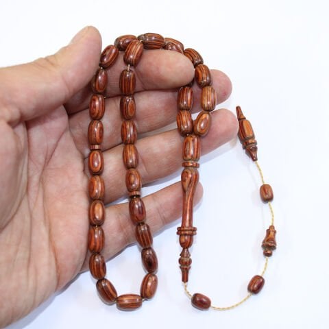 Yerli Atölye İşçiliği Kafur Ağacı Tespih 7*10,5 (mm)