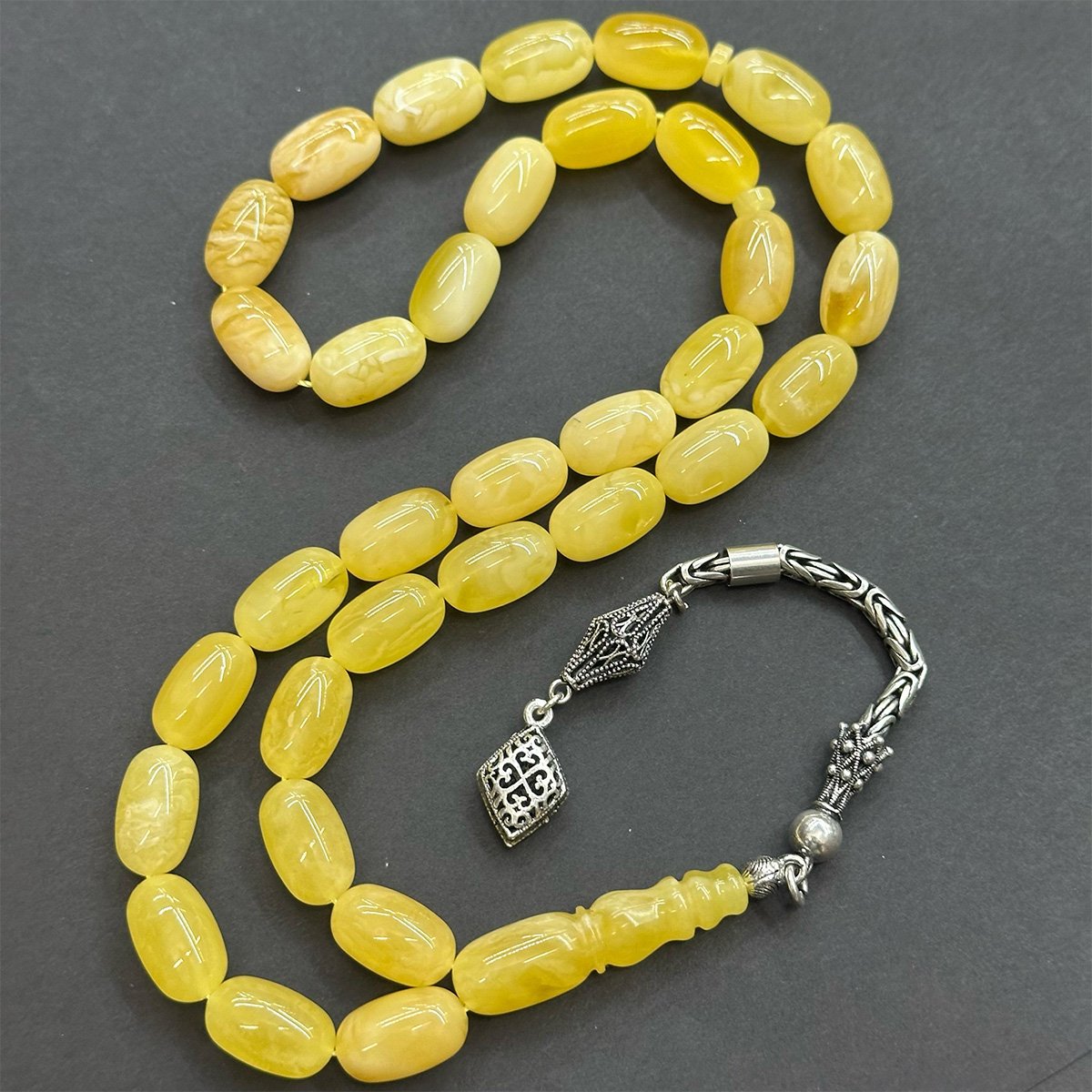 Kaliningrad Damla Kehribar Kapsül Tespih 9*15 (mm)