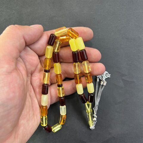 Litvanya Damla Kehribar Tespih 7*12 (mm) - 4