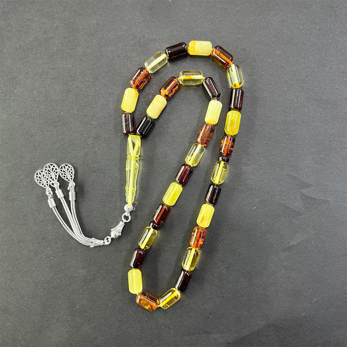 Litvanya Damla Kehribar Tespih 7*12 (mm) - 5