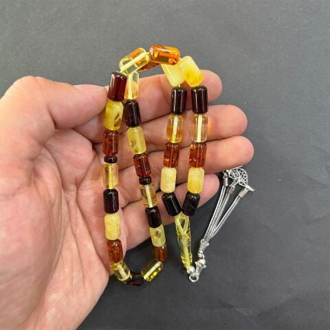 Litvanya Damla Kehribar Tespih 7*12 (mm) - 5