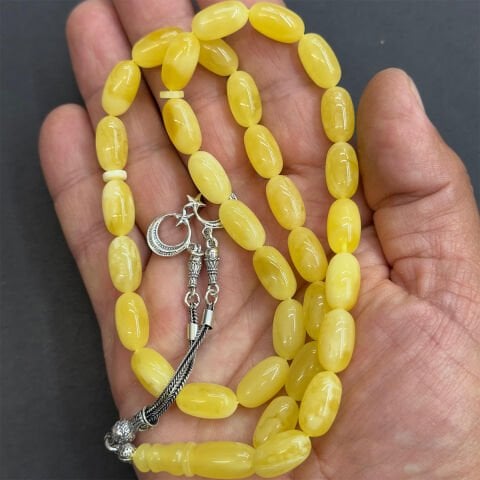 Kaliningrad Damla Kehribar Kapsül Tespih 8*14,5 (mm)