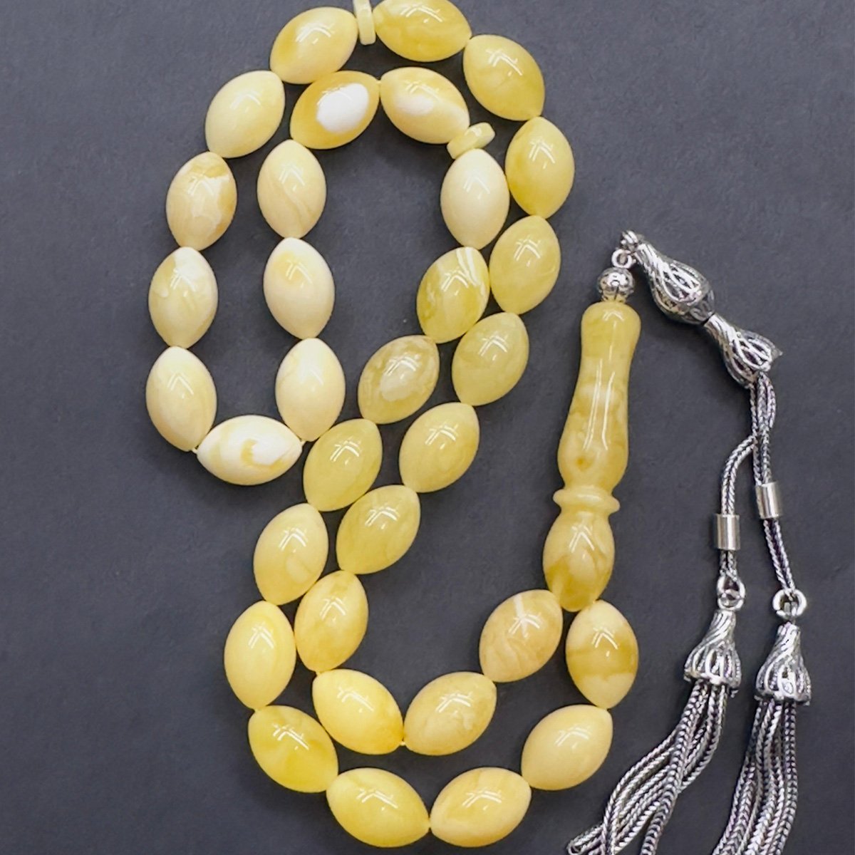 Kaliningrad Damla Kehribar Beyzi Tespih 8,5*13 (mm)