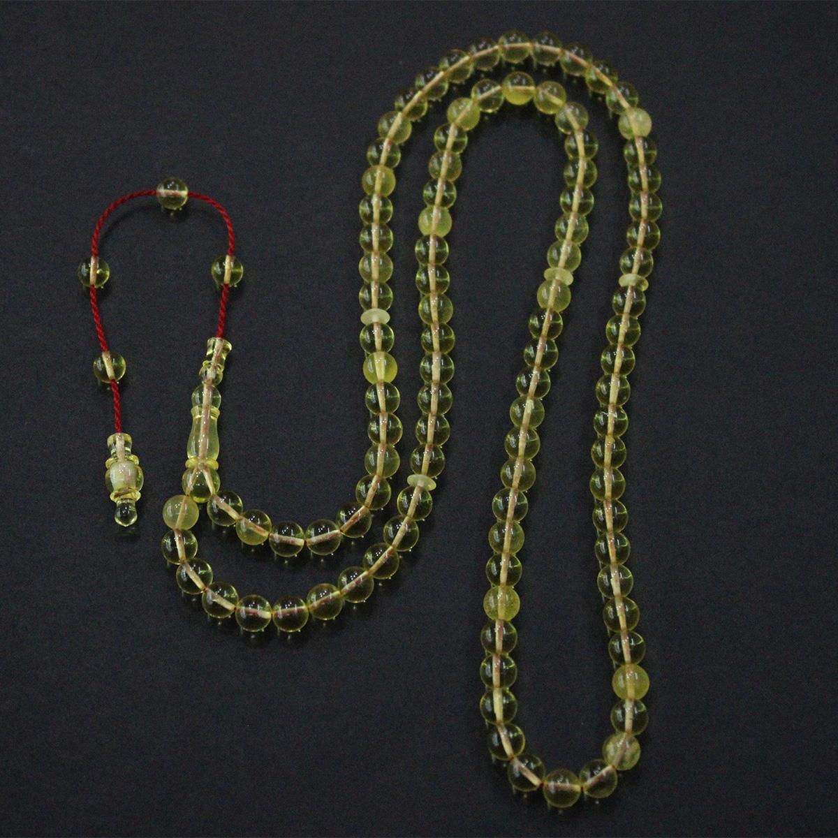 99'luk Şeffaf Ukrayna Damla Kehribar Tespih 6,5 (mm)