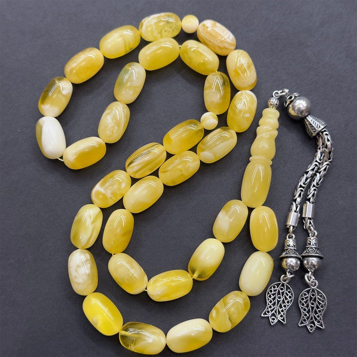 N.N Kaliningrad Damla Kehribar Kapsül Tespih 9*15 (mm)