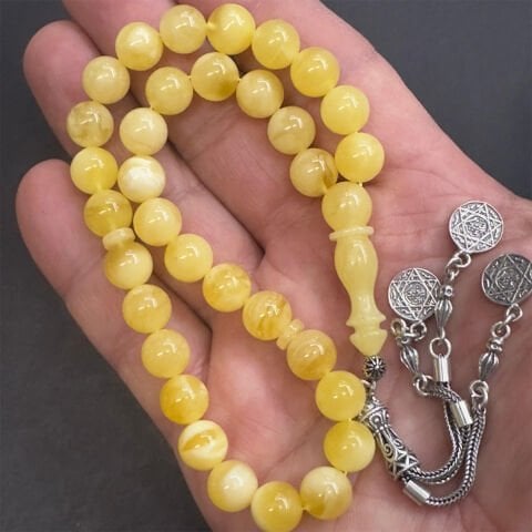 Kaliningrad Damla Kehribar Küre Tespih 9 (mm)