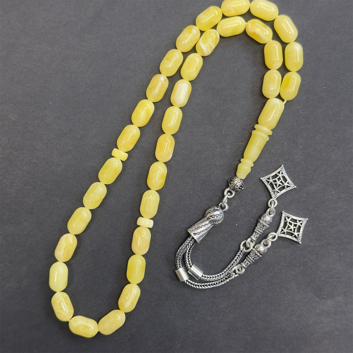 Kaliningrad Damla Kehribar Kapsül Tespih 5,5*9 (mm)