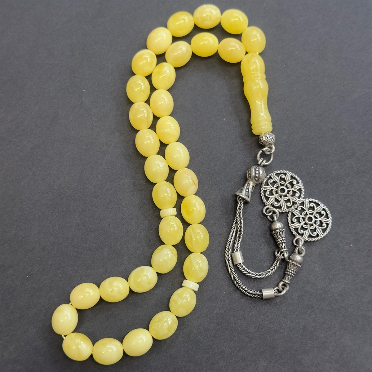 Kaliningrad Damla Kehribar Badem Tespih 7,5*9 (mm)