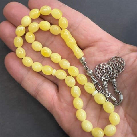 Kaliningrad Damla Kehribar Badem Tespih 7,5*9 (mm)