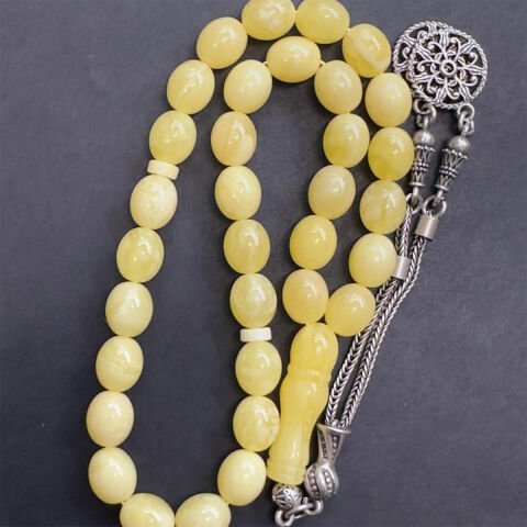 Kaliningrad Damla Kehribar Badem Tespih 7,5*9 (mm)