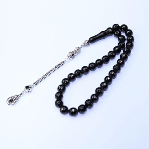 12'li İşleme Oltu Taşı Tespih 9 (mm)