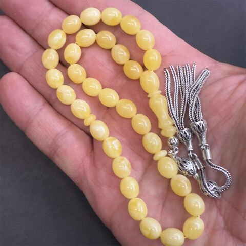 Kaliningrad Damla Kehribar Badem Tespih 7,5*9 (mm)