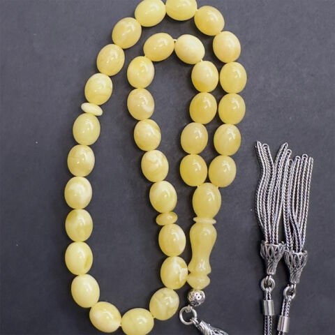 Kaliningrad Damla Kehribar Badem Tespih 7,5*9 (mm)