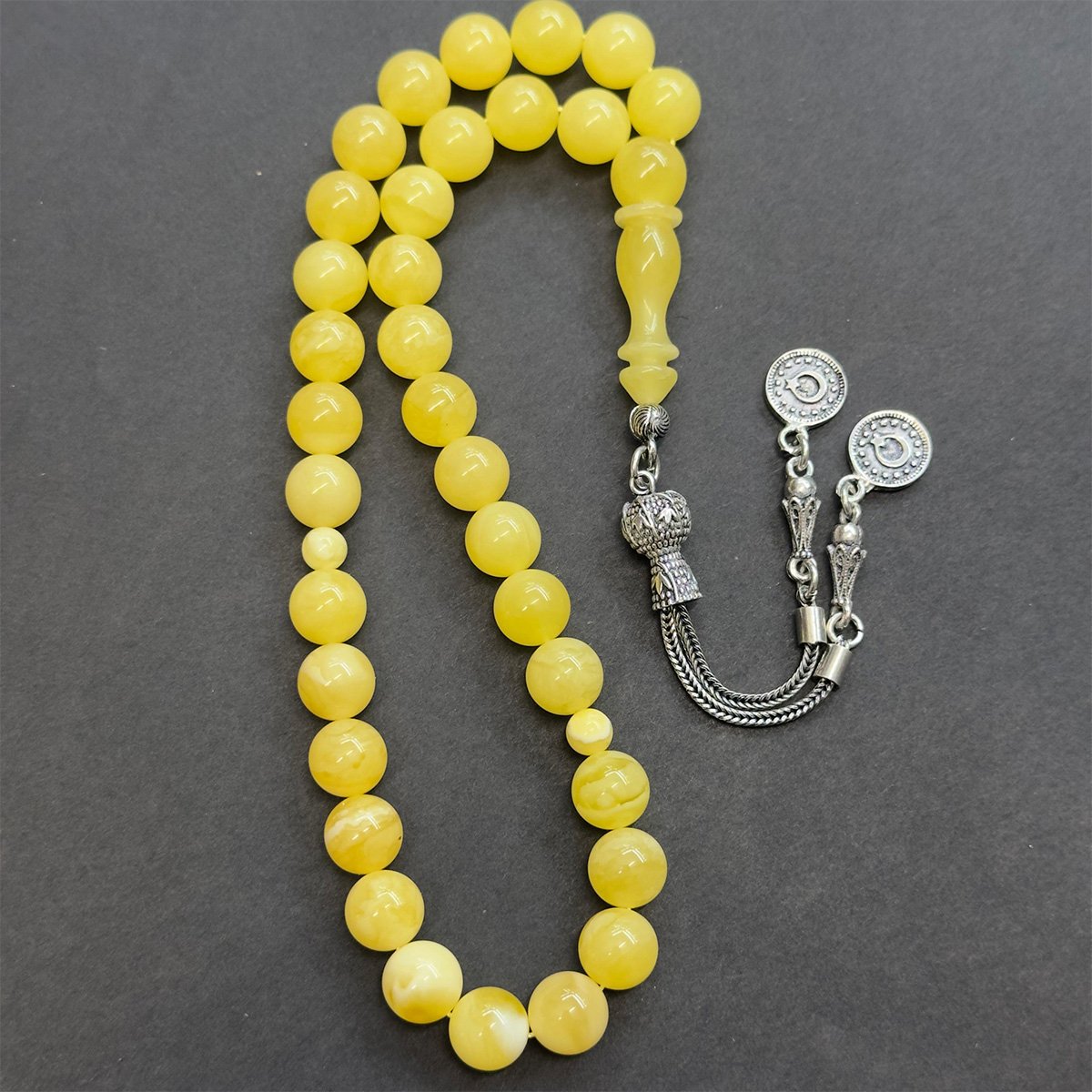 Kaliningrad Damla Kehribar Küre Tespih 8,5 (mm)-2