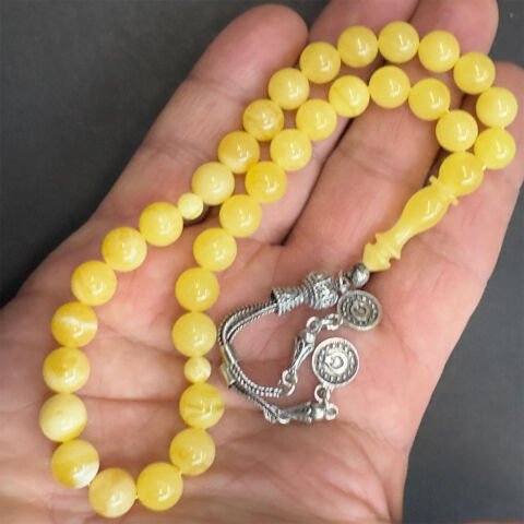 Kaliningrad Damla Kehribar Küre Tespih 8,5 (mm)-2