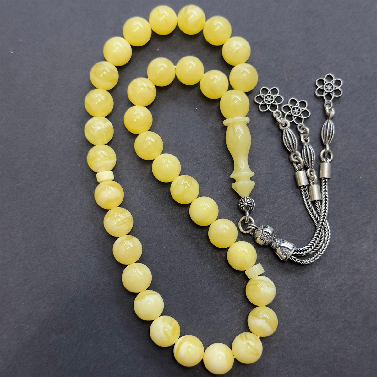 Kaliningrad Damla Kehribar Küre Tespih 8,5 (mm)-3