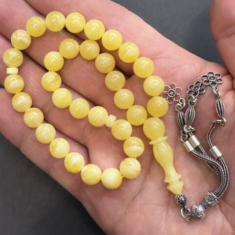 Kaliningrad Damla Kehribar Küre Tespih 8,5 (mm)-3