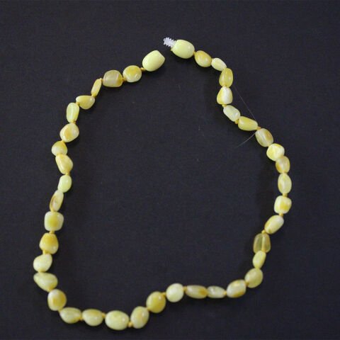 Damla Kehribar Sarı Bebek Kolyesi 4 (gr)